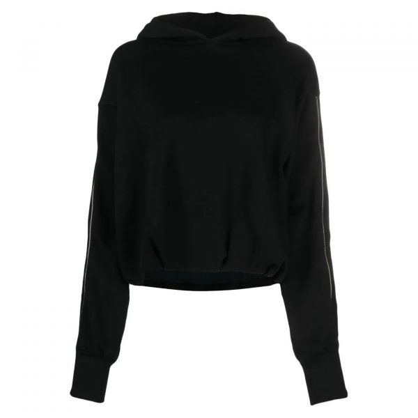 long-sleeve tencel-cotton hoodie